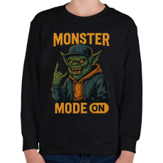 PRINTFASHION monster mode on - Gyerek pulóver - Fekete