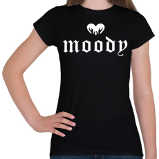 PRINTFASHION Moody - Női póló - Fekete