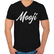PRINTFASHION Mooji 1 - Férfi V-nyakú póló - Fekete
