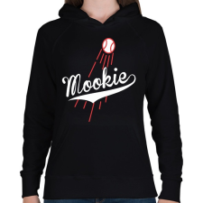 PRINTFASHION Mookie Redsox - Női kapucnis pulóver - Fekete női pulóver, kardigán