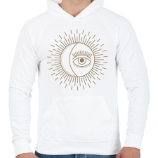 PRINTFASHION Moon&Eye - Férfi kapucnis pulóver - Fehér női pulóver, kardigán