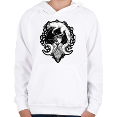 PRINTFASHION Moon fox - Gyerek kapucnis pulóver - Fehér