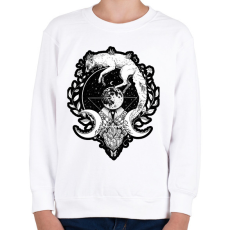 PRINTFASHION Moon fox - Gyerek pulóver - Fehér