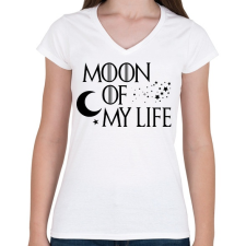 PRINTFASHION Moon Of My Life - Női V-nyakú póló - Fehér női póló