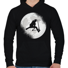 PRINTFASHION Moon scooter - Férfi kapucnis pulóver - Fekete férfi pulóver, kardigán