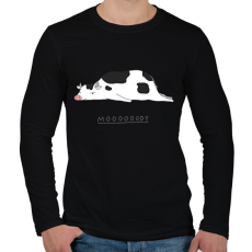 PRINTFASHION Moooooody - Férfi hosszú ujjú póló - Fekete