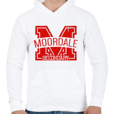 PRINTFASHION Moordale - Férfi kapucnis pulóver - Fehér