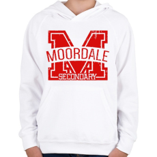 PRINTFASHION Moordale - Gyerek kapucnis pulóver - Fehér