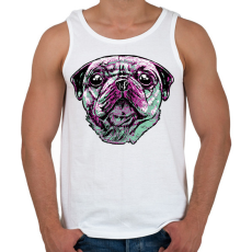 PRINTFASHION Mopsz - Férfi atléta - Fehér