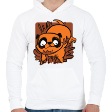 PRINTFASHION Mopsz - Férfi kapucnis pulóver - Fehér