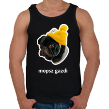 PRINTFASHION mopsz gazdi 4 - Férfi atléta - Fekete atléta, trikó