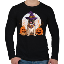 PRINTFASHION Mopsz halloween - Férfi hosszú ujjú póló - Fekete férfi póló