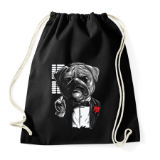 PRINTFASHION Mopsz keresztapa - Sportzsák, Tornazsák - Fekete tornazsák