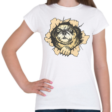 PRINTFASHION Mopsz - Női póló - Fehér női póló