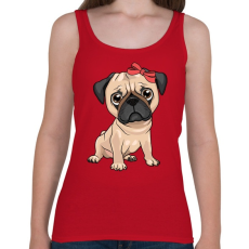 PRINTFASHION Mopsz piros masnival - Női atléta - Cseresznyepiros