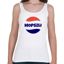 PRINTFASHION MOPSZLI - Női atléta - Fehér női trikó