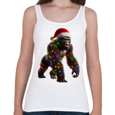 PRINTFASHION Morcos karácsonyi party gorilla - Női atléta - Fehér