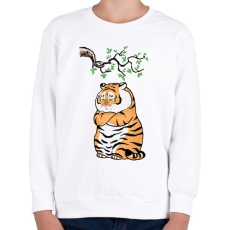 PRINTFASHION morcos tigris - Gyerek pulóver - Fehér