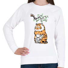 PRINTFASHION morcos tigris - Női pulóver - Fehér női pulóver, kardigán