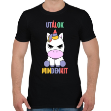 PRINTFASHION Morcos unikornis - Férfi póló - Fekete férfi póló