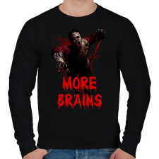 PRINTFASHION More Brains - Férfi pulóver - Fekete férfi pulóver, kardigán
