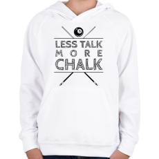 PRINTFASHION More chalk - Gyerek kapucnis pulóver - Fehér
