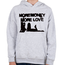 PRINTFASHION More Money More Love - Gyerek kapucnis pulóver - Sport szürke gyerek pulóver, kardigán
