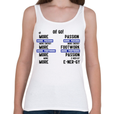 PRINTFASHION more passion fekete (tiktok) - Női atléta - Fehér női trikó