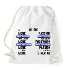 PRINTFASHION more passion fekete (tiktok) - Sportzsák, Tornazsák - Fehér tornazsák