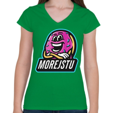 PRINTFASHION Morejstu - Női V-nyakú póló - Zöld női póló