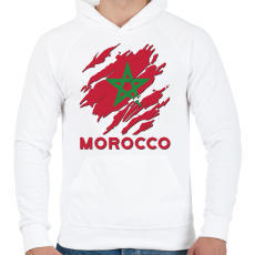PRINTFASHION Morocco Marokkó - Férfi kapucnis pulóver - Fehér