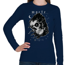 PRINTFASHION Morte - Női hosszú ujjú póló - Sötétkék női póló
