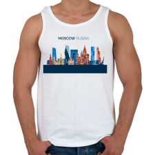 PRINTFASHION Moscow - Férfi atléta - Fehér atléta, trikó