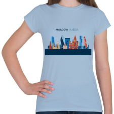 PRINTFASHION Moscow - Női póló - Világoskék női póló