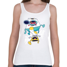 PRINTFASHION Mosógép vs. Zokni - Női atléta - Fehér