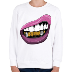 PRINTFASHION Mosolygó Gagnsta - Gyerek pulóver - Fehér