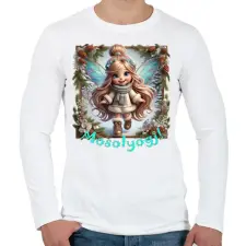PRINTFASHION Mosolyogj! - Férfi hosszú ujjú póló - Fehér férfi póló
