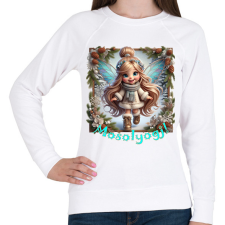 PRINTFASHION Mosolyogj! - Női pulóver - Fehér női pulóver, kardigán