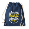 PRINTFASHION Mosolyogj - Sportzsák, Tornazsák - Sötétkék