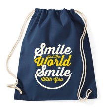 PRINTFASHION Mosolyogj - Sportzsák, Tornazsák - Sötétkék tornazsák