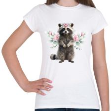 PRINTFASHION Mosómaci virágokkal - Női póló - Fehér női póló