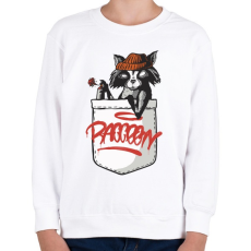 PRINTFASHION Mosómedve a zsebben - Gyerek pulóver - Fehér
