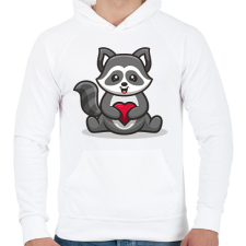 PRINTFASHION mosómedve - Férfi kapucnis pulóver - Fehér férfi pulóver, kardigán