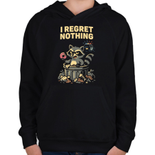 PRINTFASHION Mosómedve - Gyerek kapucnis pulóver - Fekete gyerek pulóver, kardigán