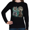 PRINTFASHION Mosómedve - Női pulóver - Fekete