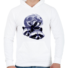 PRINTFASHION Mosómedvék - Férfi kapucnis pulóver - Fehér