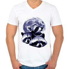 PRINTFASHION Mosómedvék - Férfi V-nyakú póló - Fehér