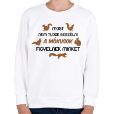 PRINTFASHION Most nem tudok beszélni - Gyerek pulóver - Fehér gyerek pulóver, kardigán