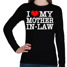 PRINTFASHION Mother in-law - Női hosszú ujjú póló - Fekete