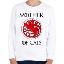 PRINTFASHION Mother of Cats - Gyerek pulóver - Fehér gyerek pulóver, kardigán